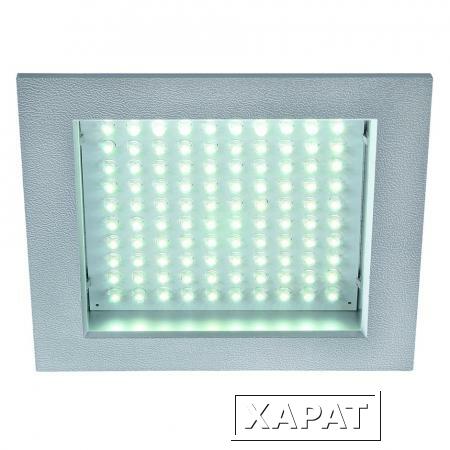 Фото LEDPANEL 100 светодиодный точечный светильник встраиваемый с 100 LED общ 8.5Вт, 6500K, 450lm, 120°, серебристый | 160354 SLV