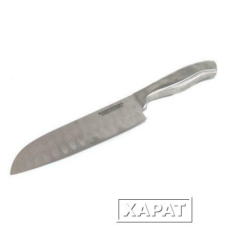 Фото Нож для овощей Santoku GASTRORAG STS003B (18 см, полностью нерж.сталь)