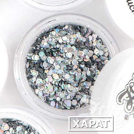 Фото Камифубуки Zoo Nail 1335 Шестигранники микс "Диско соты" 2 г