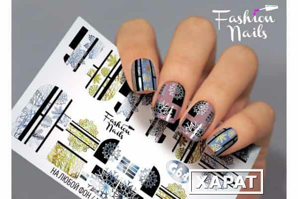 Фото Наклейки для маникюра Fashion Nails Слайдер дизайн Galaxy #64