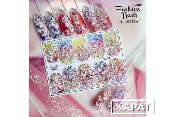 Фото Наклейки для маникюра Fashion Nails Слайдер дизайн FN 3D FOIL#37