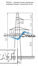 Фото Промежуточные опоры ЛЭП ПС330-2