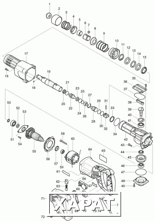 Фото Makita Кабель резиновый 1.0-2-5.0 перфоратор Makita HR5001C рис.( 110)