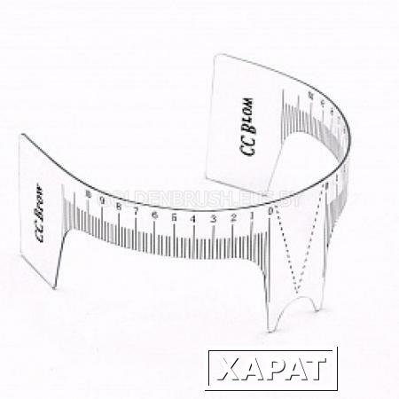 Фото Линейка для бровей (с вырезом для носа)