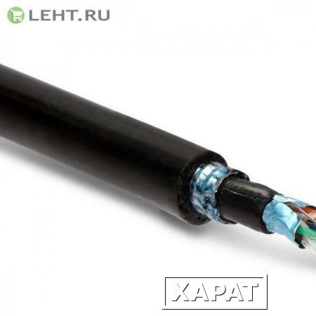 Фото Hyperline FUTP4-C5E-S24-ARM-OUT-PE/PE-BK: Кабель витая пара (LAN) в броне