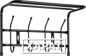 Фото Плечики PRORAB Вешалка настен. ВП4 400х238х268мм с полк. черный 4кр