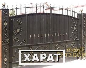 Фото Кованые ворота с калиткой