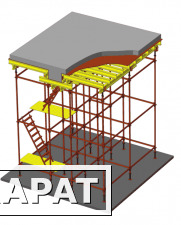 Фото Опалубка перекрытия на объемных стойках.