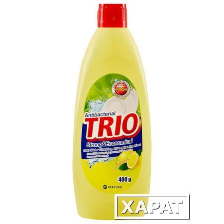 Фото TRIO Лимон Антибактериальное Средство для мытья посуды 400г