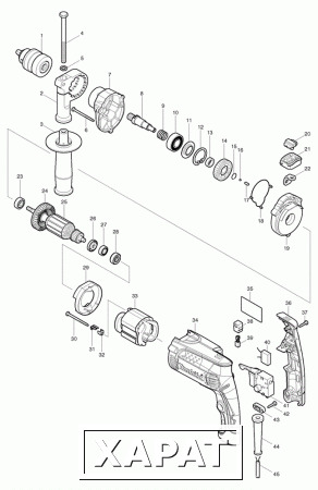 Фото Makita Самонарезающий винт 4х18 триммер бензиновый Makita EM4351UH рис.( 88)