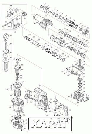 Фото Makita Самонарез.винт PT5х55 фланец дисковая пила Makita HS6100 рис.( 23)