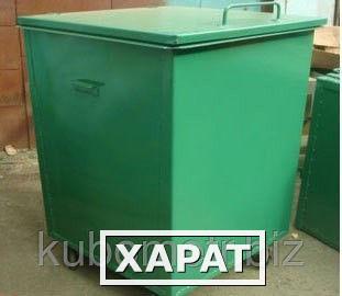 Фото Мусорный контейнер с крышкой и колесами 0,75 м3