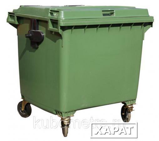 Фото Евроконтейнер для мусора 1100 литров с крышкой (Поставка от 2-х штук)