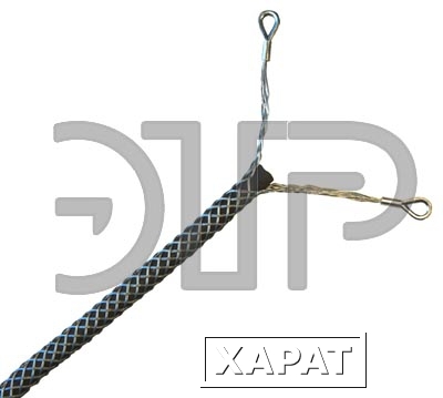 Фото Кабельный чулок для протяжки кабеля 50-65мм с двумя петлями КЧС65/2