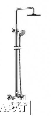 Фото Душевая стойка со смесителем для ванны и поворотный изливом Bravat Opal F6125183CP-A1-RUS