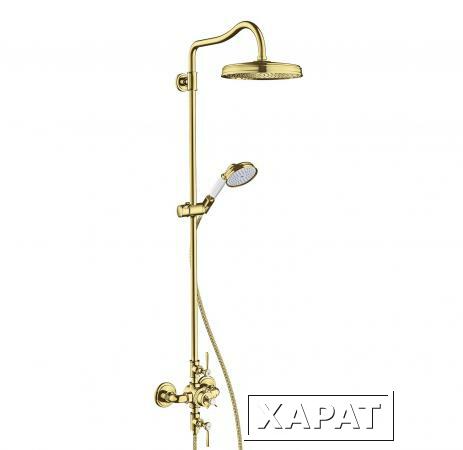 Фото AXOR Montreux Showerpipe 16572250 Душевая система (шлифованное золото)