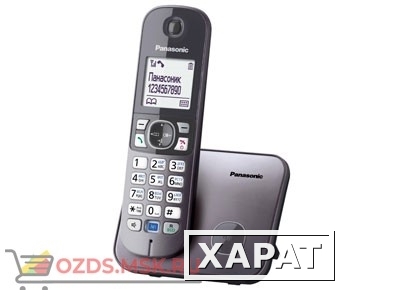 Фото Panasonic KX-TG6811RUM-, цвет серый металлик: Беспроводной телефон DECT (радиотелефон)