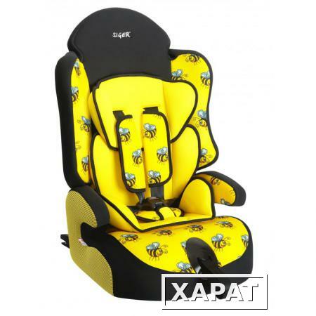 Фото AZARD Детское автокресло 9-36 кг Siger Прайм (8 мес-12 лет) isofix Пчелка KRES0151