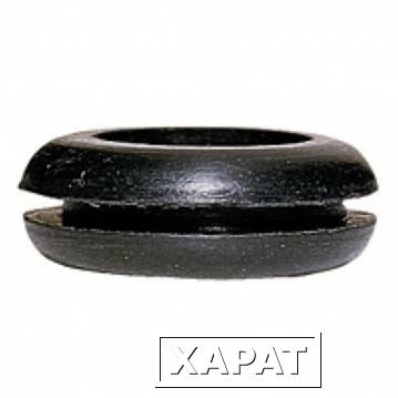 Фото Резиновое кольцо PVC - чёрное - для кабеля диаметром максимум 12мм?- диаметр отверстия 17 мм | код. L098093 | Legrand