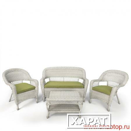 Фото Комплект плетеной мебели LV130 White/Green