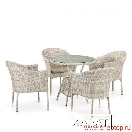 Фото Комплект плетеной мебели T705ANT/Y350-W85 4Pcs Latte