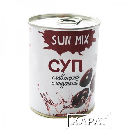 Фото Славянский суп с индейкой. Консервированные супы Sun Mix (340 гр.)