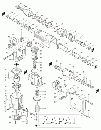 Фото Makita Барашковая гайка M8 HR4000C/ перфоратор Makita HR5001C рис.( 138)