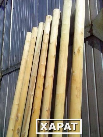 Фото Столбы на забор деревянныеоцилиндрованные 2.6 м