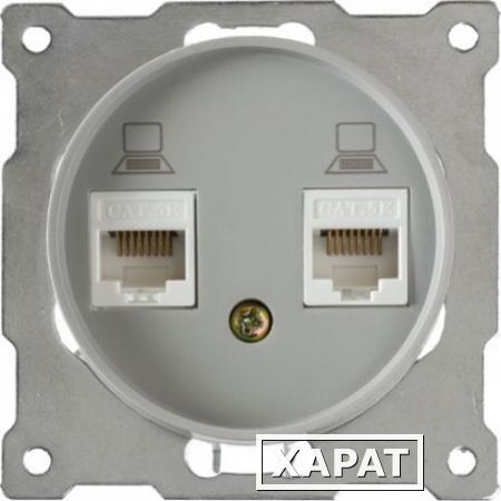 Фото Розетка двойная компьютерная RJ45 кат.5e