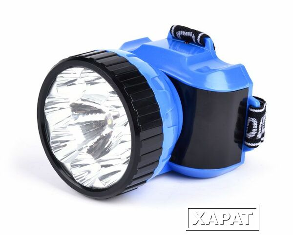Фото Аккумуляторный налобный фонарь Smartbuy 1ВТ+8 LED синий SBF-25-B