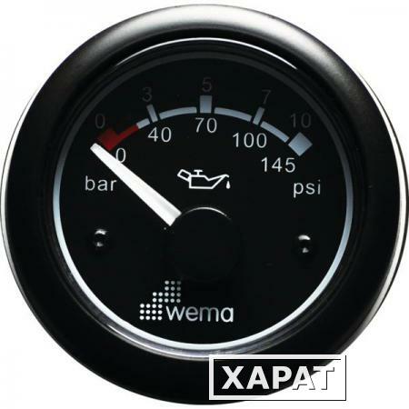 Фото Wema Индикатор давления масла чёрный Wema IORP-BB-0-10 12/24 В 0 - 10 бар