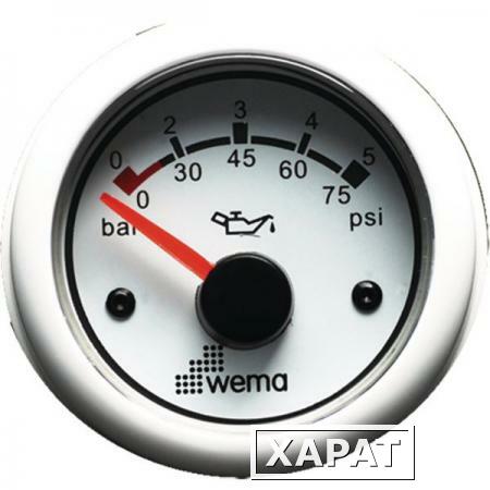 Фото Wema Индикатор давления масла белый Wema IORP-WW-0-5 12/24 В 0 - 5 бар