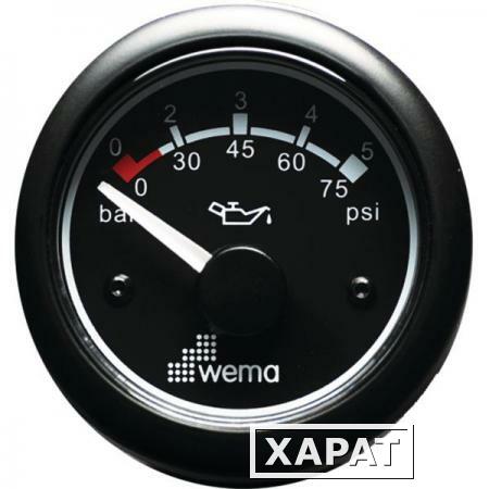Фото Wema Индикатор давления масла чёрный Wema IORP-BB-0-5 12/24 В 0 - 5 бар