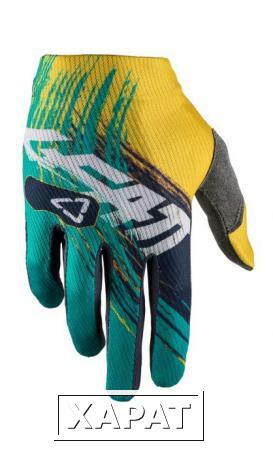 Фото Мотоперчатки Leatt GPX 1.5 GripR Glove Gold/Teal L (6019033252)