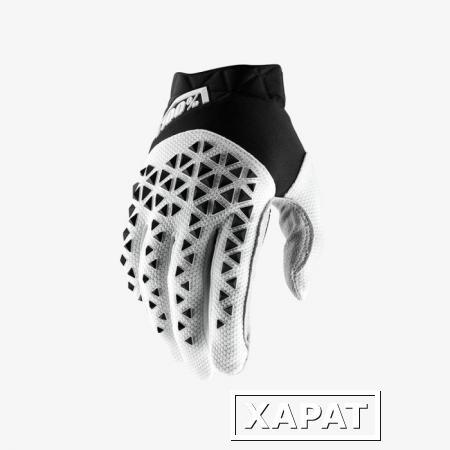 Фото Мотоперчатки 100% Airmatic Glove Black/White/Silver L (10012-011-12)