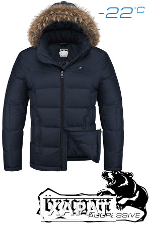 Фото NEW! Куртка зимняя мужская Braggart Aggressive 1233 (темно-синий), р.S, M, L, XL, XXL