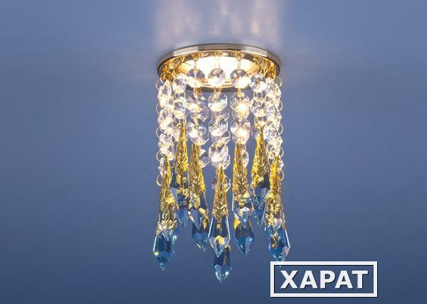 Фото Встраиваемый потолочный светильник 2012 золото/прозрачный/голубой (FGD/Сlear/BL); a025787 ELEKTROSTANDARD
