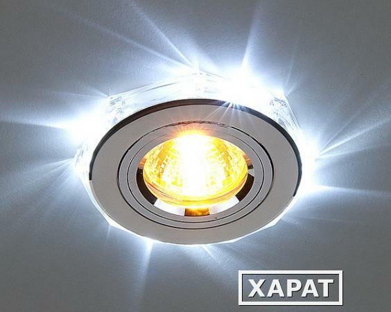 Фото Светодиодный точечный светильник 2020/2 SL/LED/WH (хром / белый); a031347 ELEKTROSTANDARD