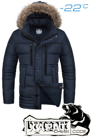 Фото NEW! Куртка зимняя мужская Braggart Dress Code 1520C (т.синий) M, L, XL, XXL