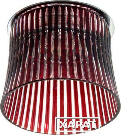 Фото Светильник потолочный JCD9 35W G9 с красным стеклом хром с лампой CD2319; 18712