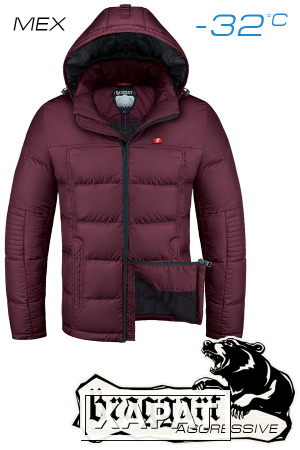 Фото NEW! Куртка зимняя мужская Braggart Aggressive 3833D т. бордовый