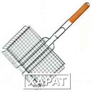 Фото Шампуры и решетки для мангала PRORAB Решетка для барбекю 32х25х5,5см IRIT глуб. дер. ручка