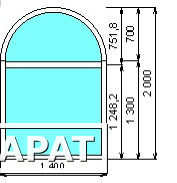 Фото Арочное окно глухое трехкамерное