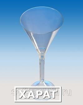 Фото Бокал для мартини 160 мл прозрачный кристалл на высокой ножке ПС (6 штук / упаковка