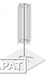 Фото Стойка вр. четырехгранная с сеткой 4х(1200х350 мм)