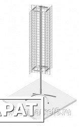 Фото Стойка вр. четырехгранная с сеткой 4х(1200х350 мм)