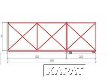 Фото Каркас откатных ворот эконом 1,76х4 метра
