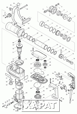 Фото Ловитель для HM1304/HM1304B отбойный молоток Makita HM1304B рис.(9)