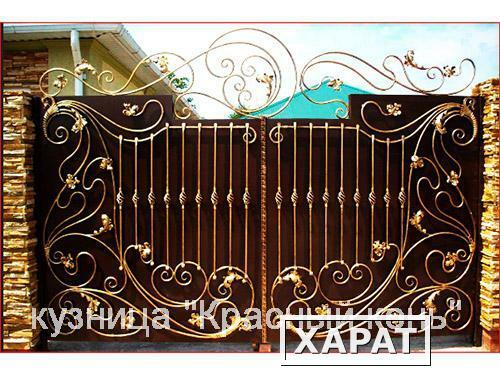 Фото Въездные кованые ворота (распашные) - делаем "под ключ"