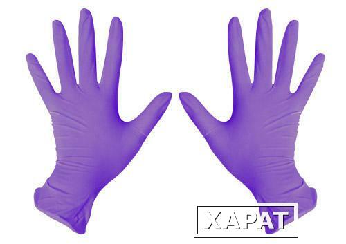 Фото Перчатки медицинские смотровые нитриловые фиолетовые